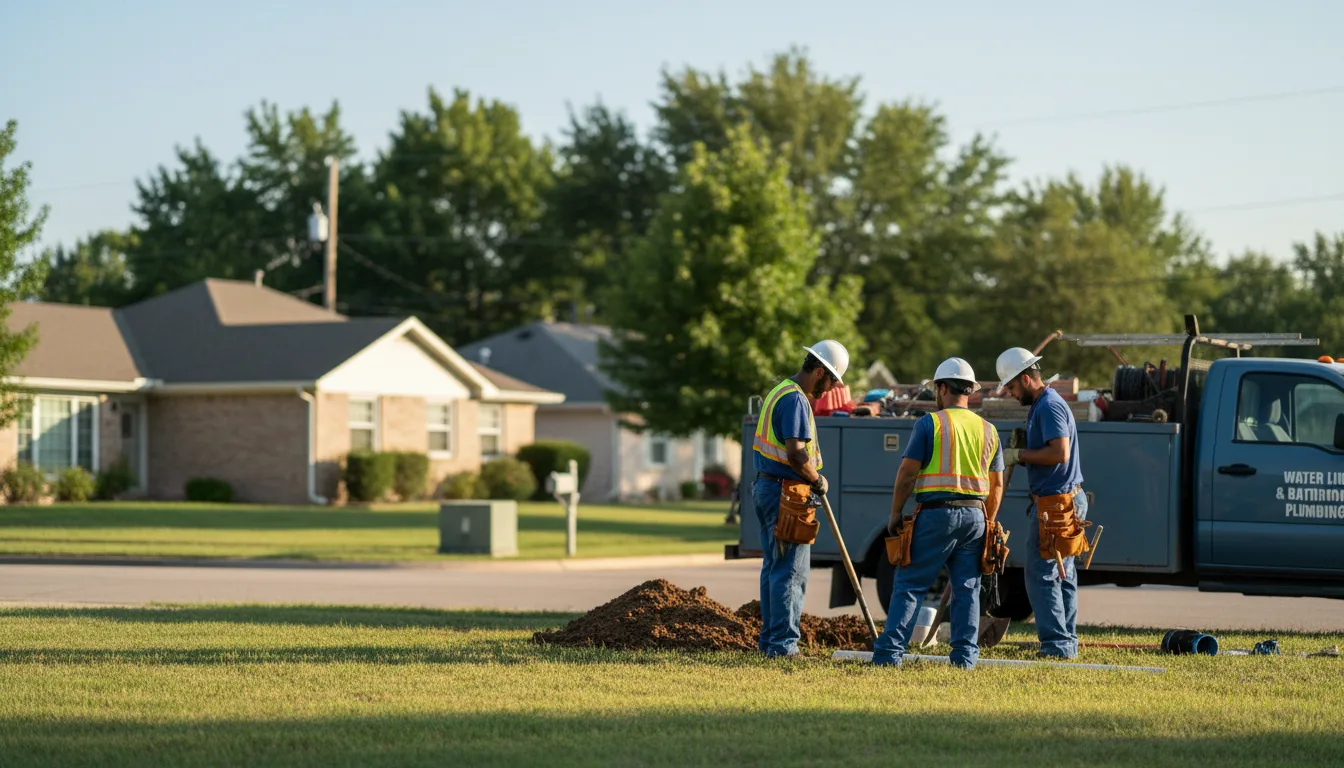 Residential water line and bathroom plumbing service in Zwingle, IA